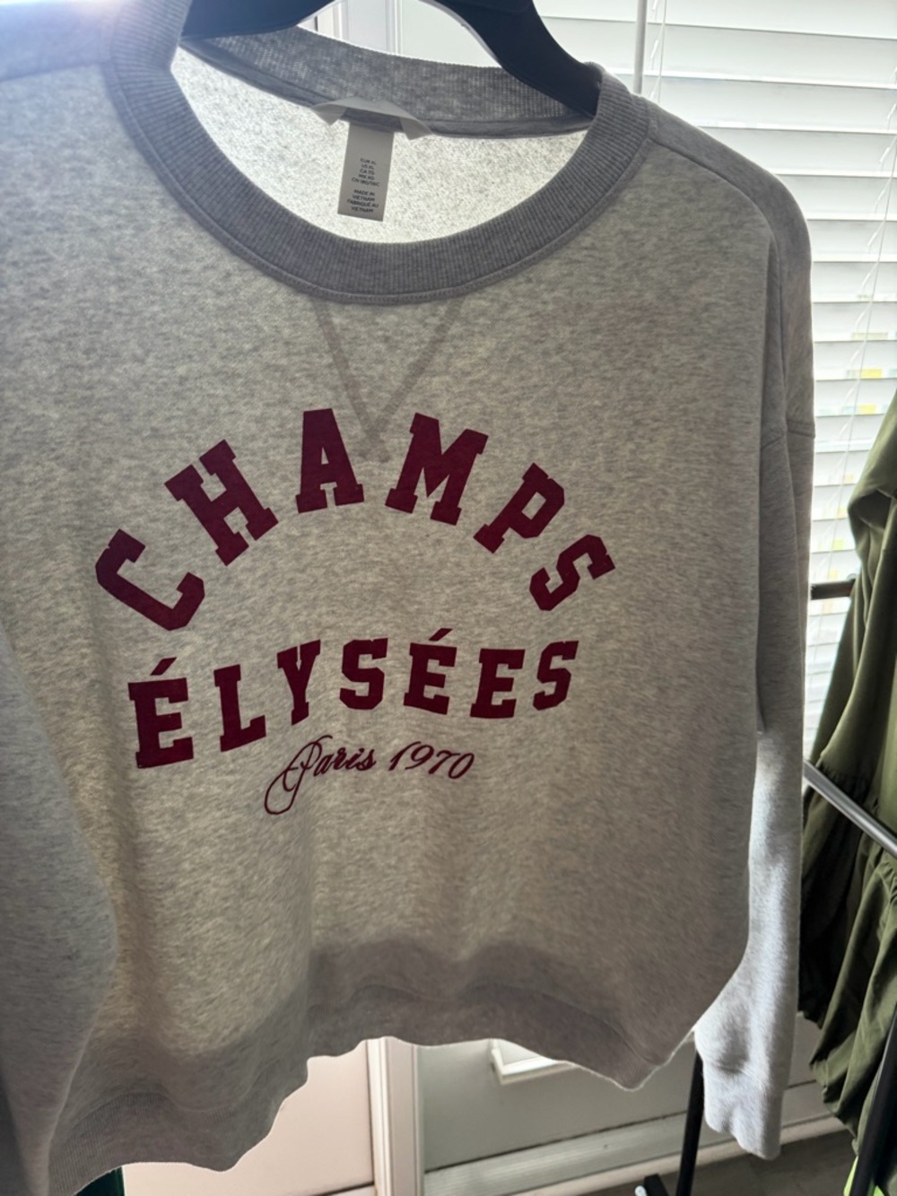 Grey Champs Élysées Graphic Sweatshirt - Unbranded